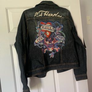 NWOT Jean Jacket by Ed Hardy